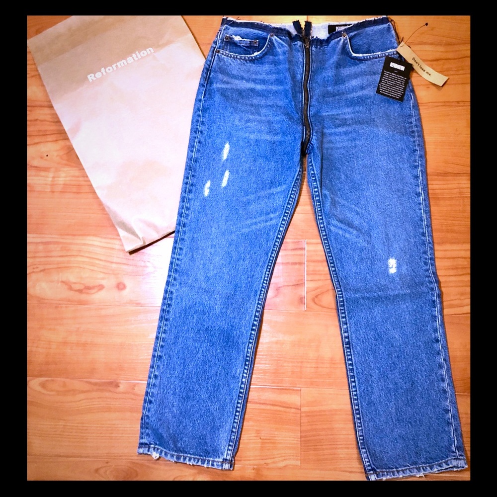 Reformation zipper jeans 26 petite